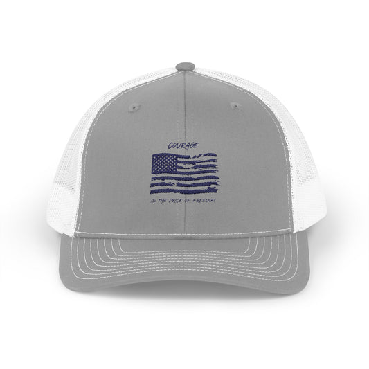 Courage Snapback Trucker Cap | Richardson Embroidered Hat for Freedom Lovers
