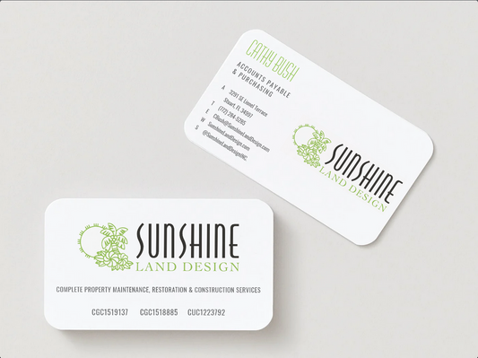 Professional Business Cards - 3.5in x 2in Landscape - 100 Count