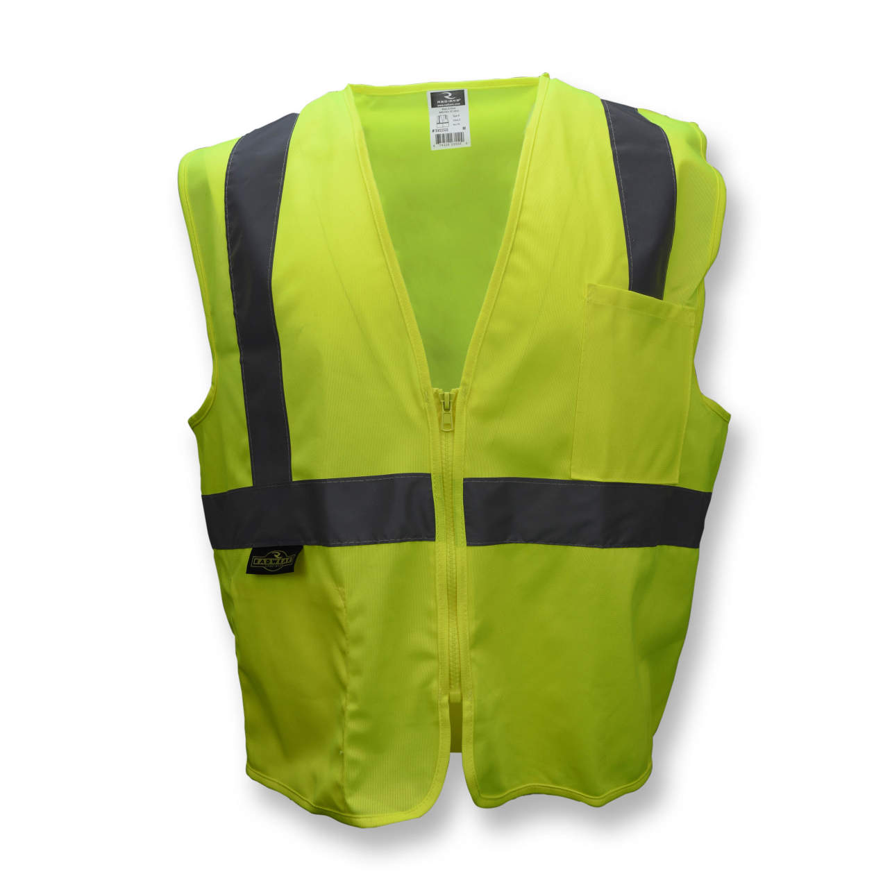 Radians SV2Z Type R Class 2 Economy Solid Safety Vest w/ Zipper