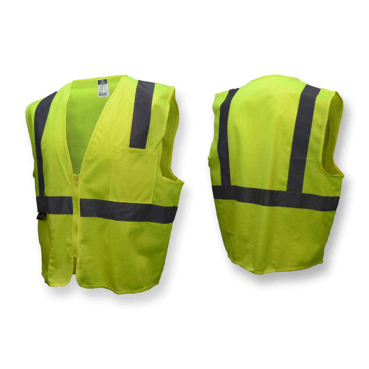 Radians SV2Z Type R Class 2 Economy Solid Safety Vest w/ Zipper
