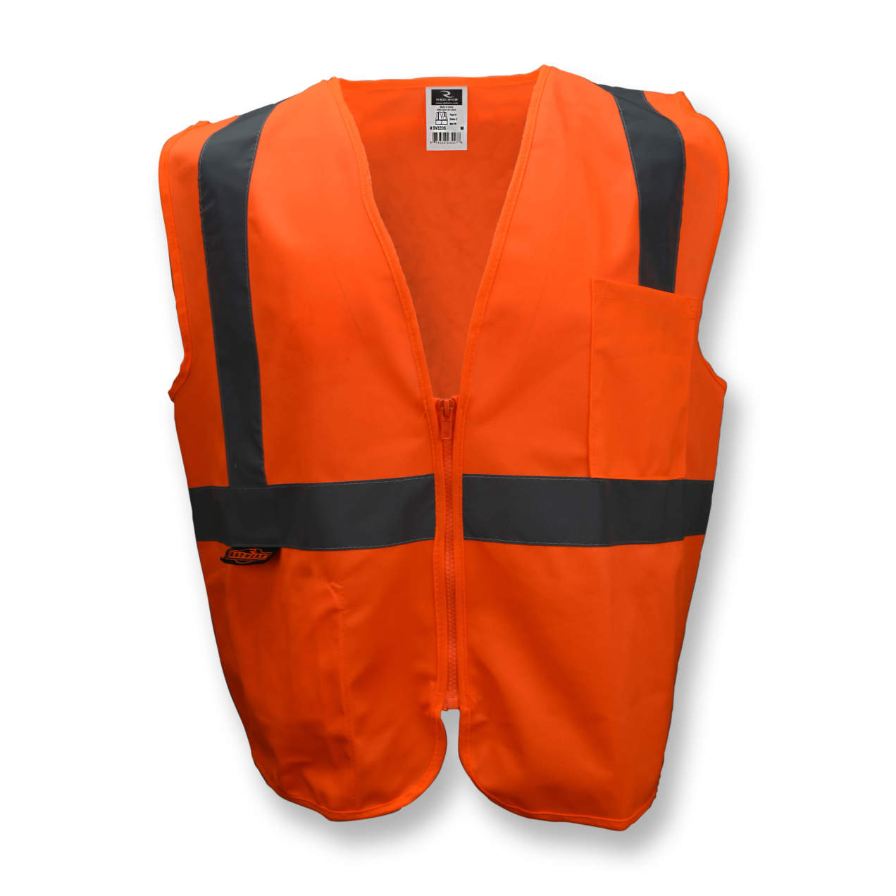 Radians SV2Z Type R Class 2 Economy Solid Safety Vest w/ Zipper